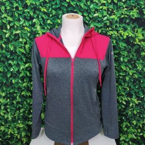 Adidas Climawarm Zip-Up Hoodie(Magenta & Grey)